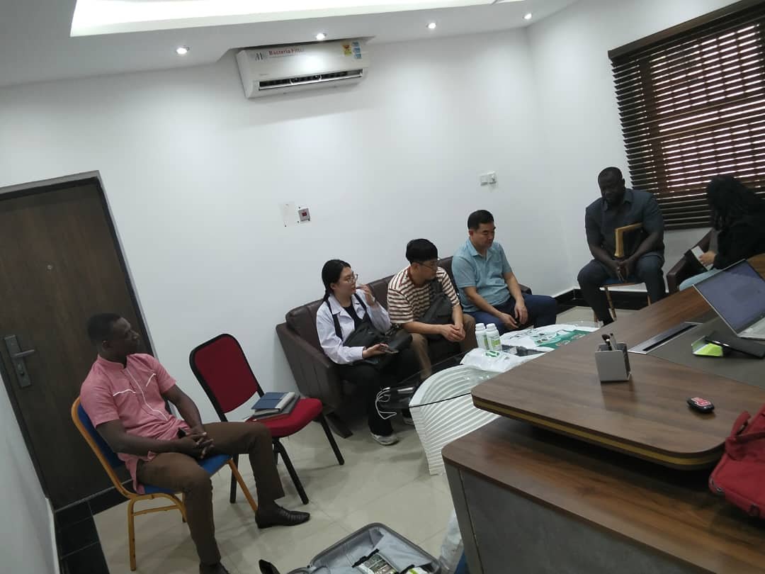 Margliz Foundation team meeting with visiting partners in Accra